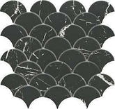 Emser Tile Elegan Series W95ELEGNE1112MSLM Porcelain Mosaic Tile, 12 in L Tile, 11 in W Tile, Pressed Edge, Nero